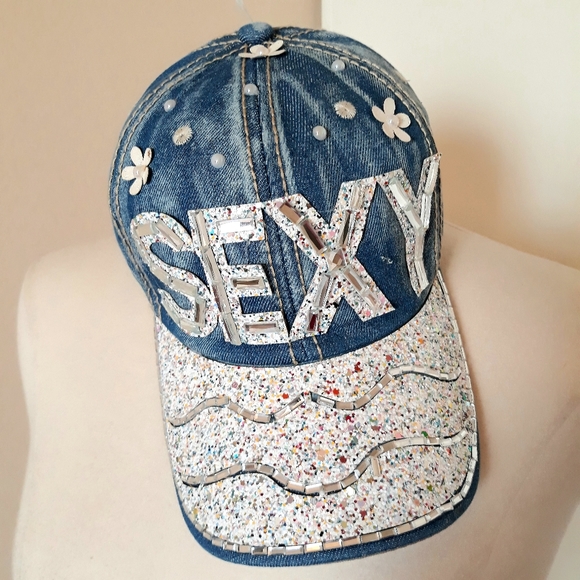 CS7 Accessories - SEXY🔥Bling Denim Cap | NWOT
